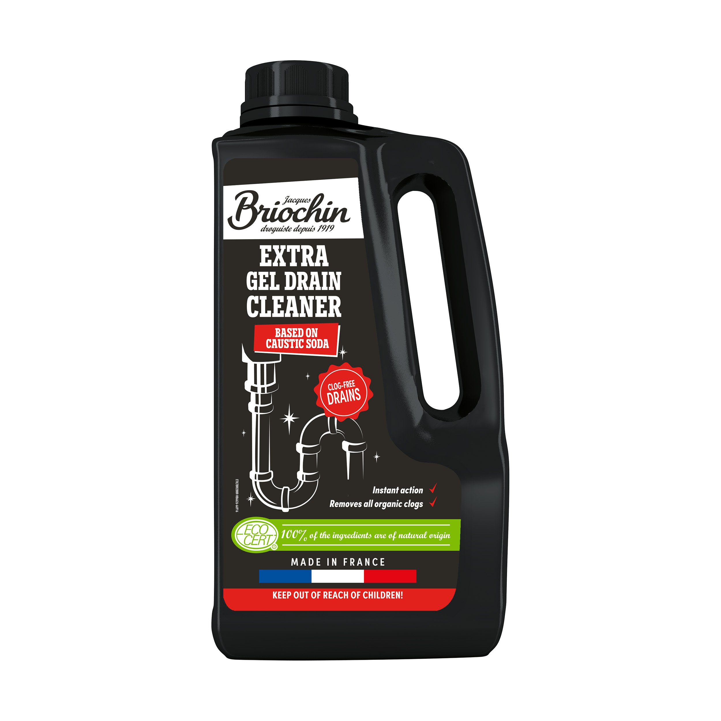 Stiprus gelinis vamzdynų valiklis BRIOCHIN, kaustinės sodos pagrindu, 900 ml, 66916