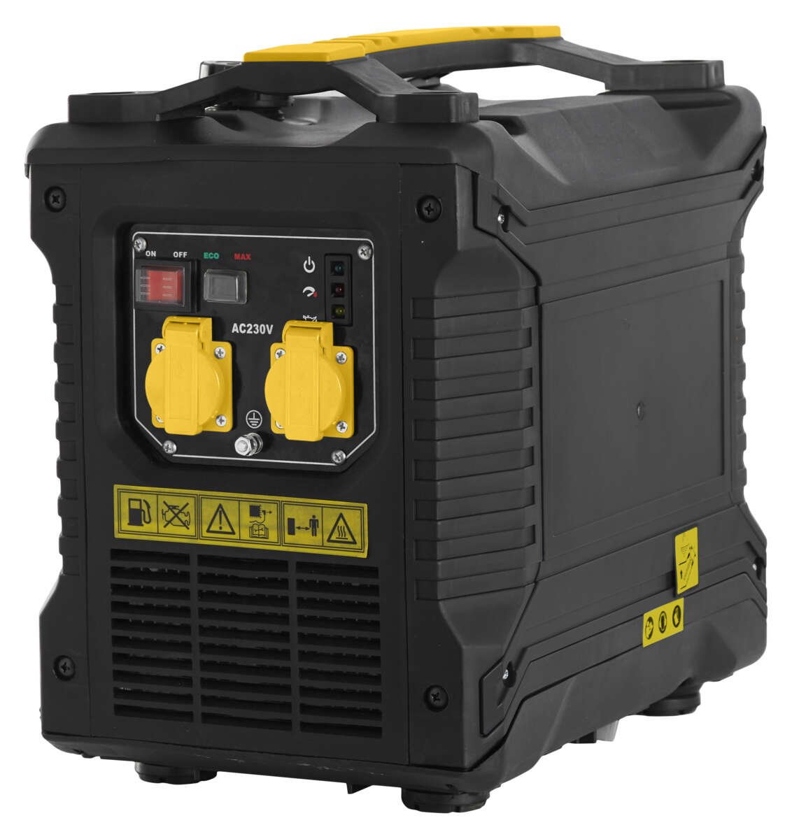 Inverterinis benzininis generatorius PROBUILDER, nominali galia 2 kW, maksimali 2,05 kW, degalų bako talpa 4 l