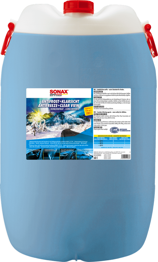 Automobilio stiklų ploviklio koncentratas SONAX, žieminis, 60 L