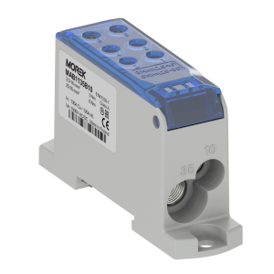 Gnybtas MOREK MAB1135B10, OJL135A, įėjimas Al/Cu 1x10/1x35, išėjimas Cu 2x10/4x16mm², mėlynos sp.