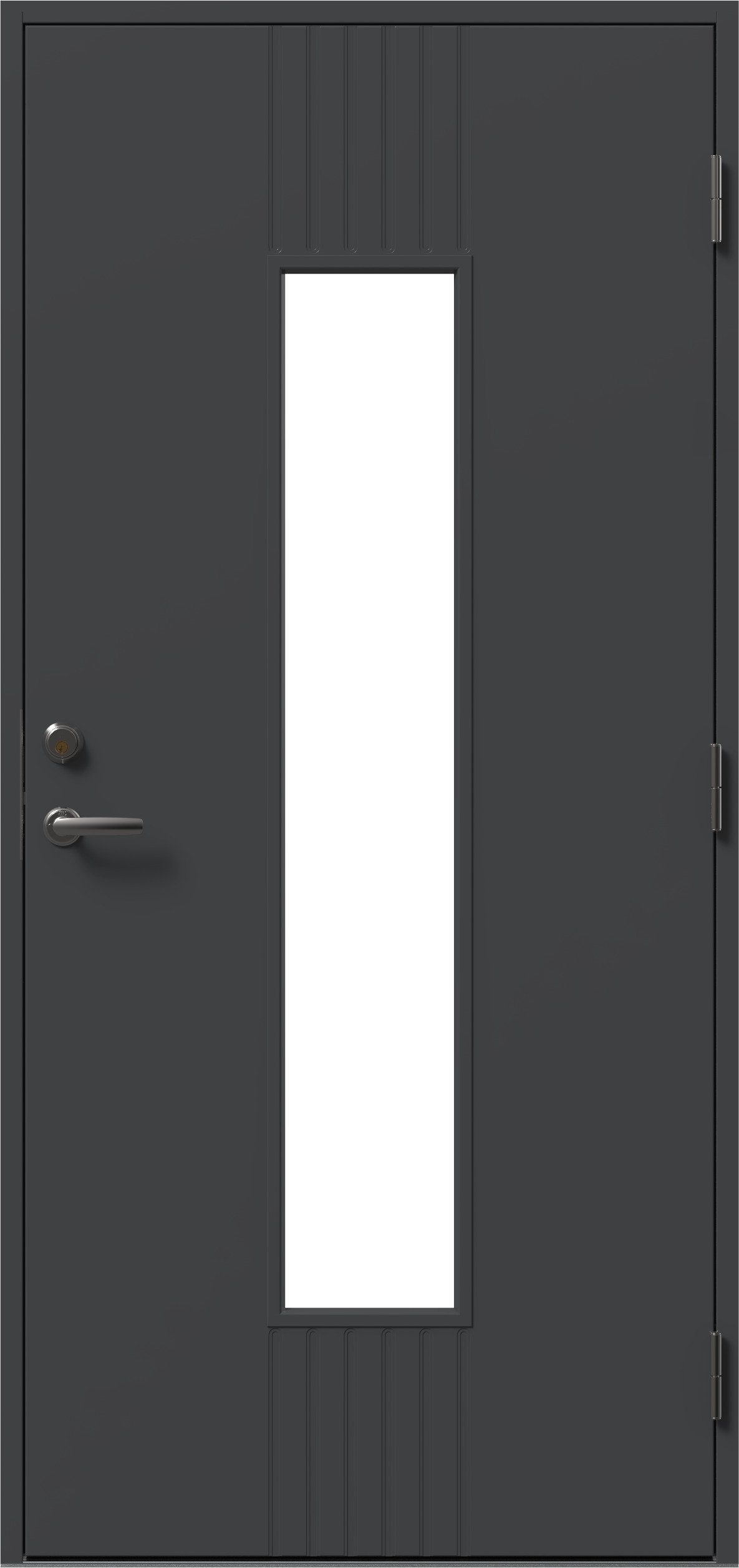 Lauko durys su medine stakta VALGE Nova, dešininės, spalva tamsiai pilka, matmenys 2080 x 980 x 92 mm, A140270085