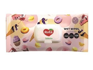Drėgnos servetėlės RUTA Selecta, 120 vnt.