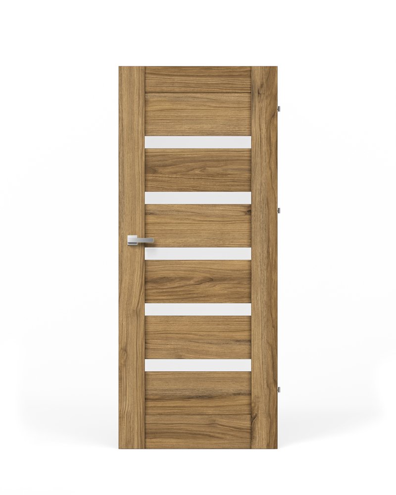 Laminuotos vidaus durys su užlaida VIVENTO PY-02, dešininės, spl. Catania oak, 2030x844x40 mm