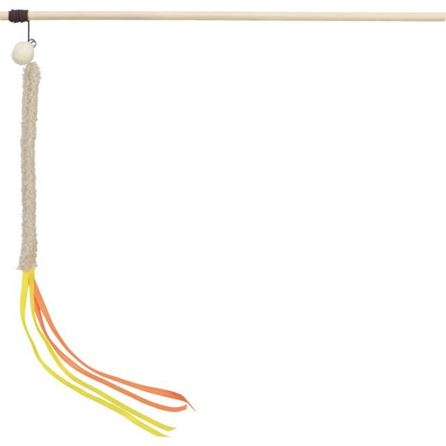 Žaislas katėms TRIXIE, meškerė su medine rankena, 40 cm