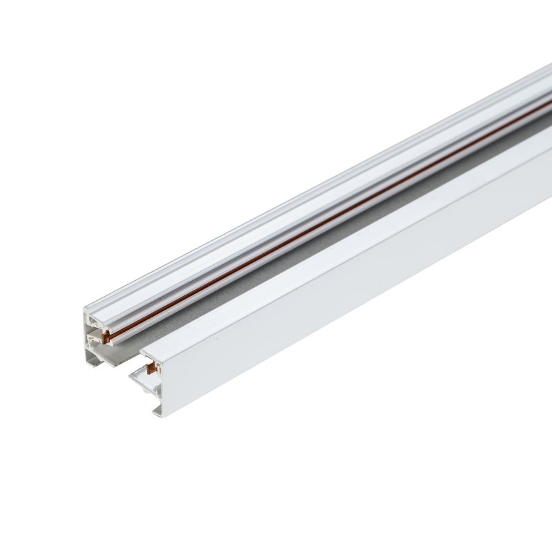 Kryptinių šviestuvų bėgelis DPM X-Line, 2 m, aliuminis, 34 x 20 mm, baltos sp., STS002W