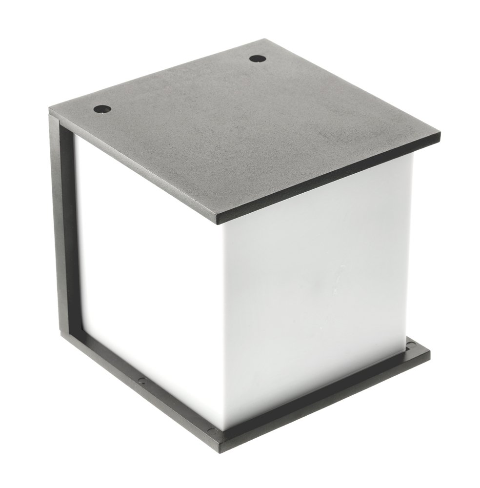 Lauko sieninis LED šviestuvas GTV Tropea, 10W, 900lm, 4000K, IP54, juodos sp.