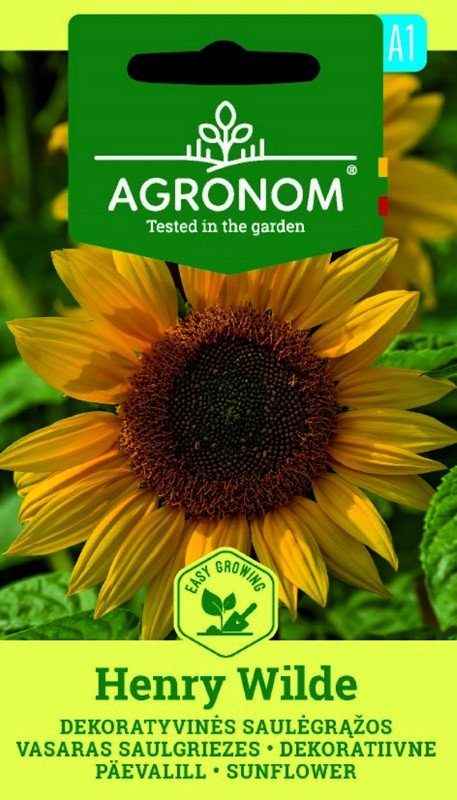 Gėlių sėklos, AGRONOM Saulėgrąžos dekoratyvinės, HENRY WILDE GELTONOS, 1 g.