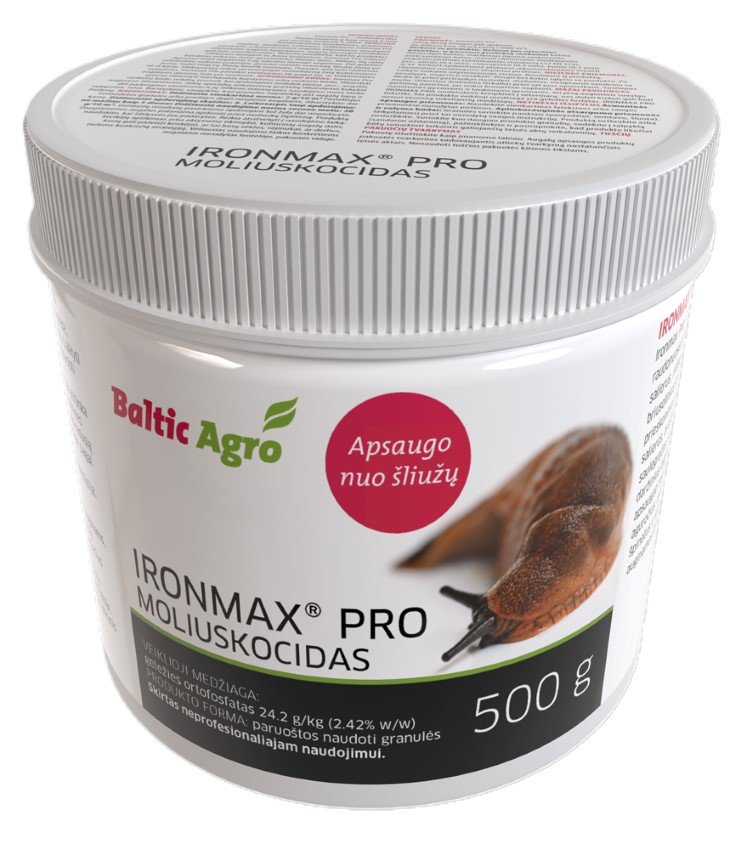 Priemonė nuo šliužų ir sraigių IRONMAX PRO, 500 g