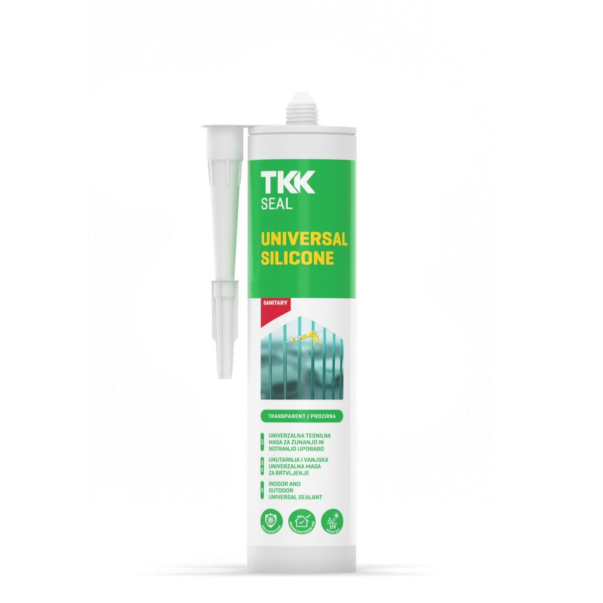 Universalus silikoninis hermetika TKK SEAL, 260 ml, baltas