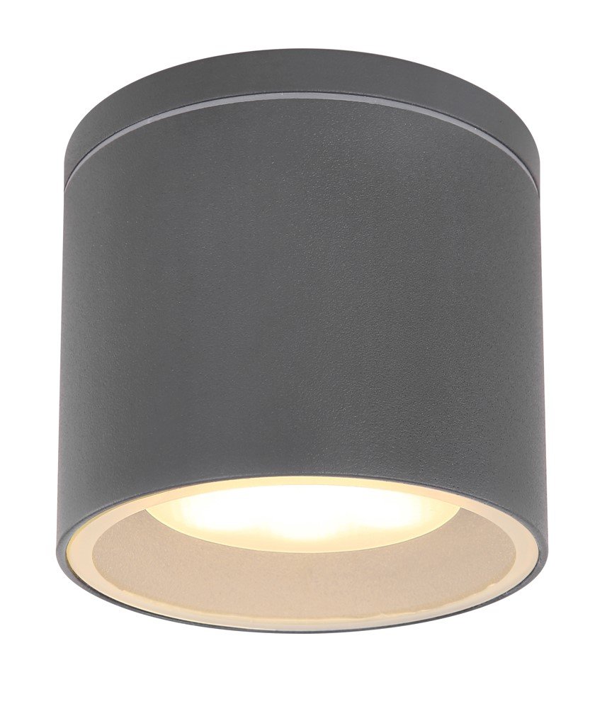Lauko šviestuvas GLOBO Alcala, GE53, 1 x 11W LED, 230V, IP44, sieninis, stiklas, aliuminis, antracito sp., 108 x 96 mm, 32063A
