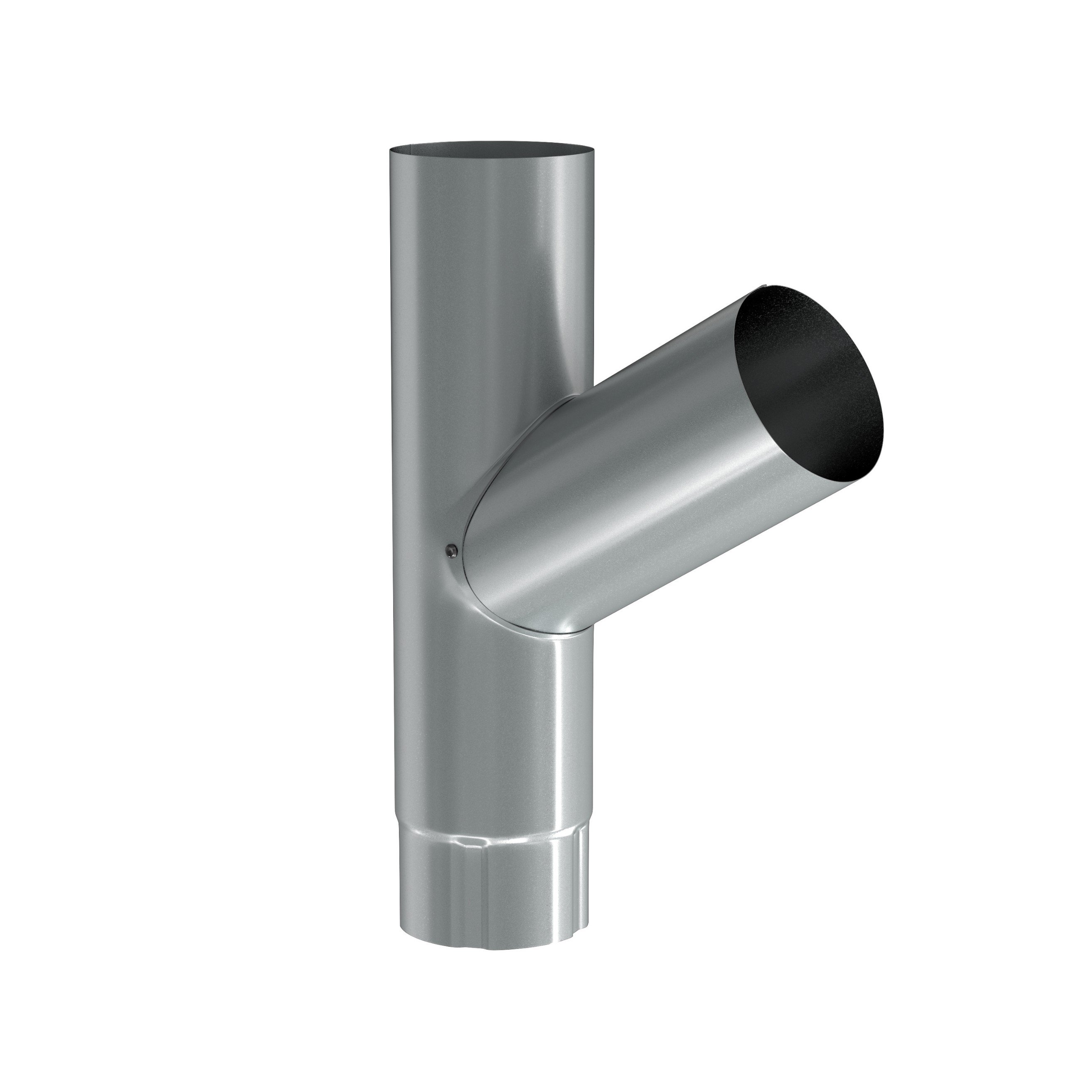 Lietvamzdžio trišakis BILKA, skersmuo 90 mm, sidabrinė spalva, RAL9006