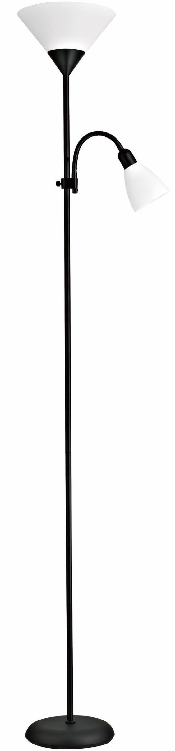 Toršeras G.LUX Gh-3900 Alta Black, 1xE27 / 1xE14 (kompl. be lempučių), aukštis 178 cm, juodos sp.