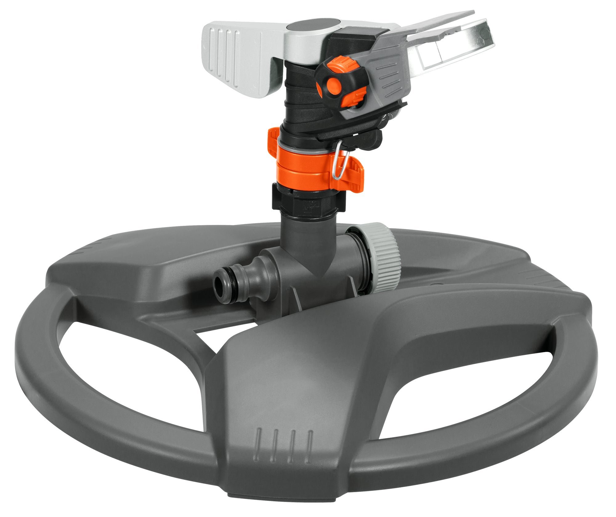 Purkštuvas GARDENA Premium, pilno ar dalies skritulio, su padėklu, laistomas plotas: 75 - 490 m²