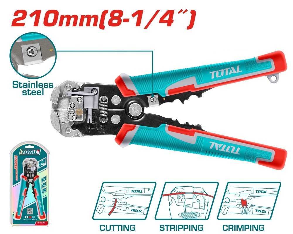 Automatinės izoliacijos nuėmimo replės TOTAL, 0.2-6 mm, THT15246