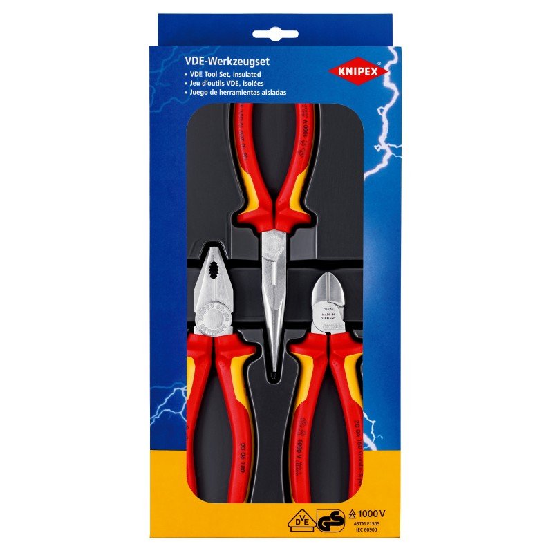 Elektriko replių komplektas KNIPEX VDE SAFETY