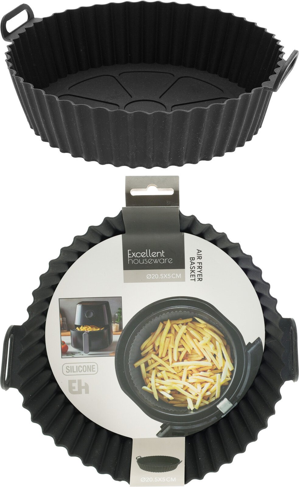 Silikinonis ovalus oro gruzdintuvės dėklas, 20,5 cm