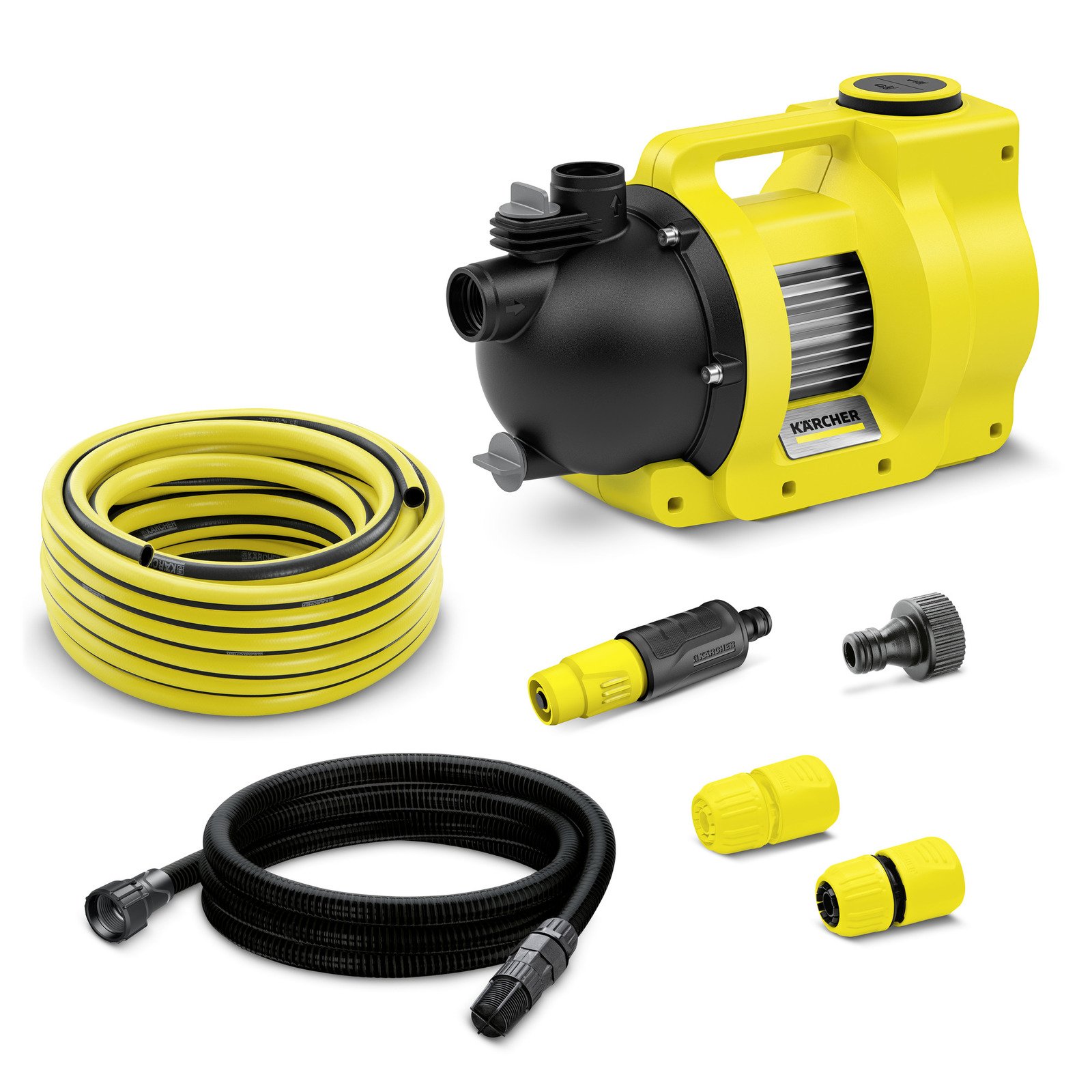 Vandens siurblys KARCHER BP5.000 Garden Set Plus, įsiurbimo gylis 8 m, kėlimo aukštis 40m, našumas 83l/min, galia 650W, su laistymo priedais, 1.645-711.0