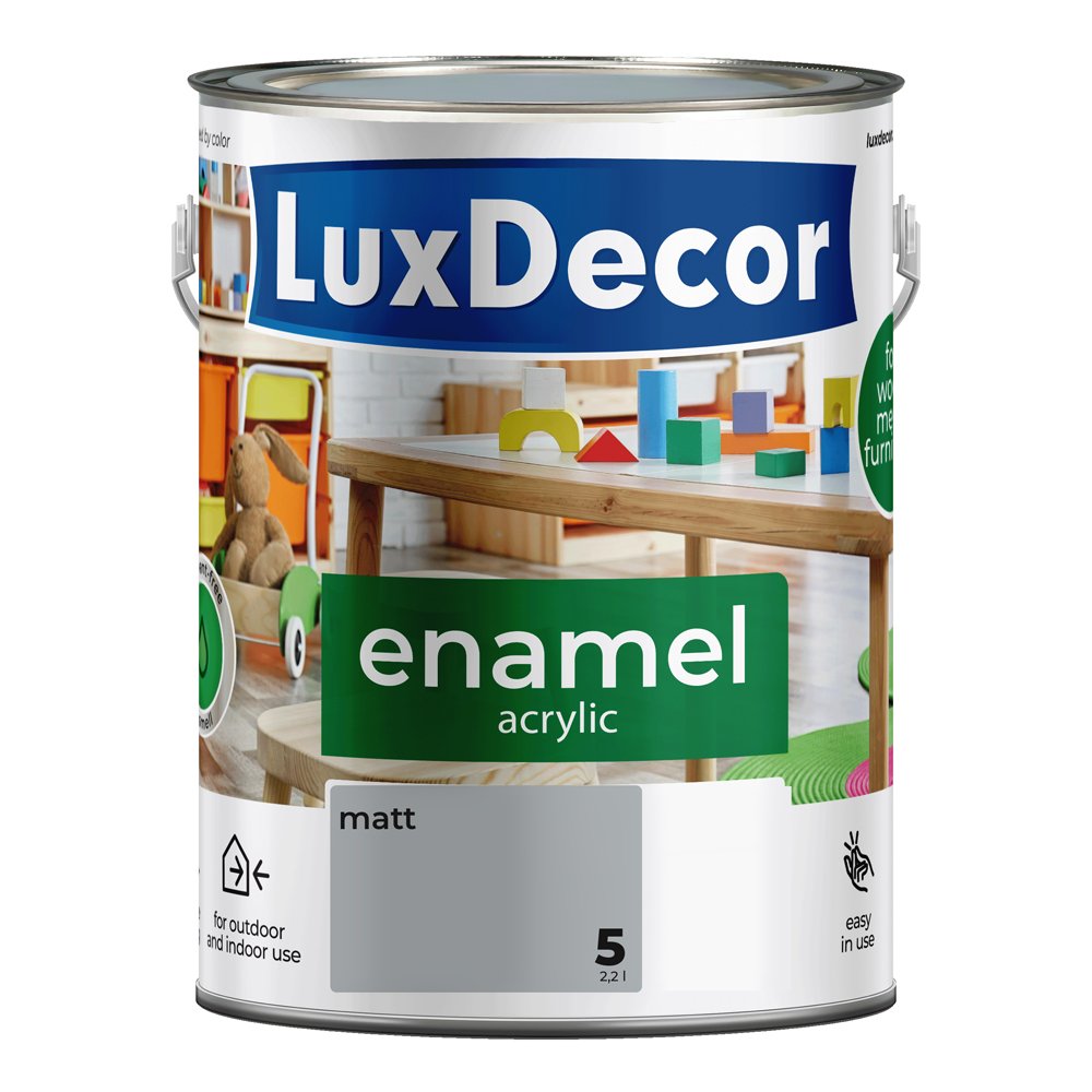 Universali akrilinė emalė LUXDECOR, 2,2 l, (05) lapkričio dangaus spalvos, matinis