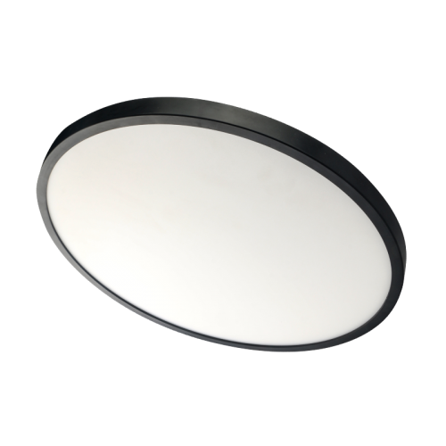 Lubinis LED šviestuvas TOPE TRENT, 48W, 3551lm, 4000K, IP20, 500x25 mm, apvalus, juodos sp.