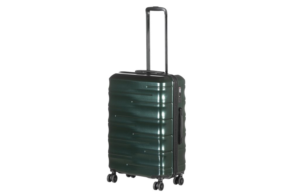 Lagaminas ACCES, tamsiai žalios spalvos, M 46x26,5x68 cm, ABS plastikas, su ratukais
