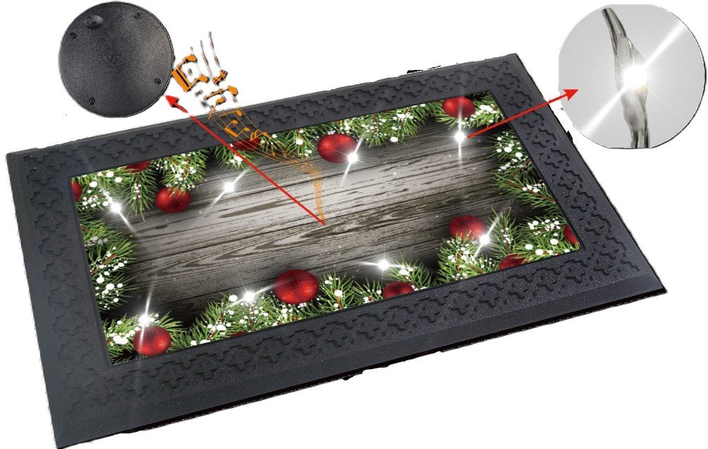 Kilimėlis RICCO FANCY BOARDS, 45 x 75 cm, LED, guma/poliesteris, 790-001, ST