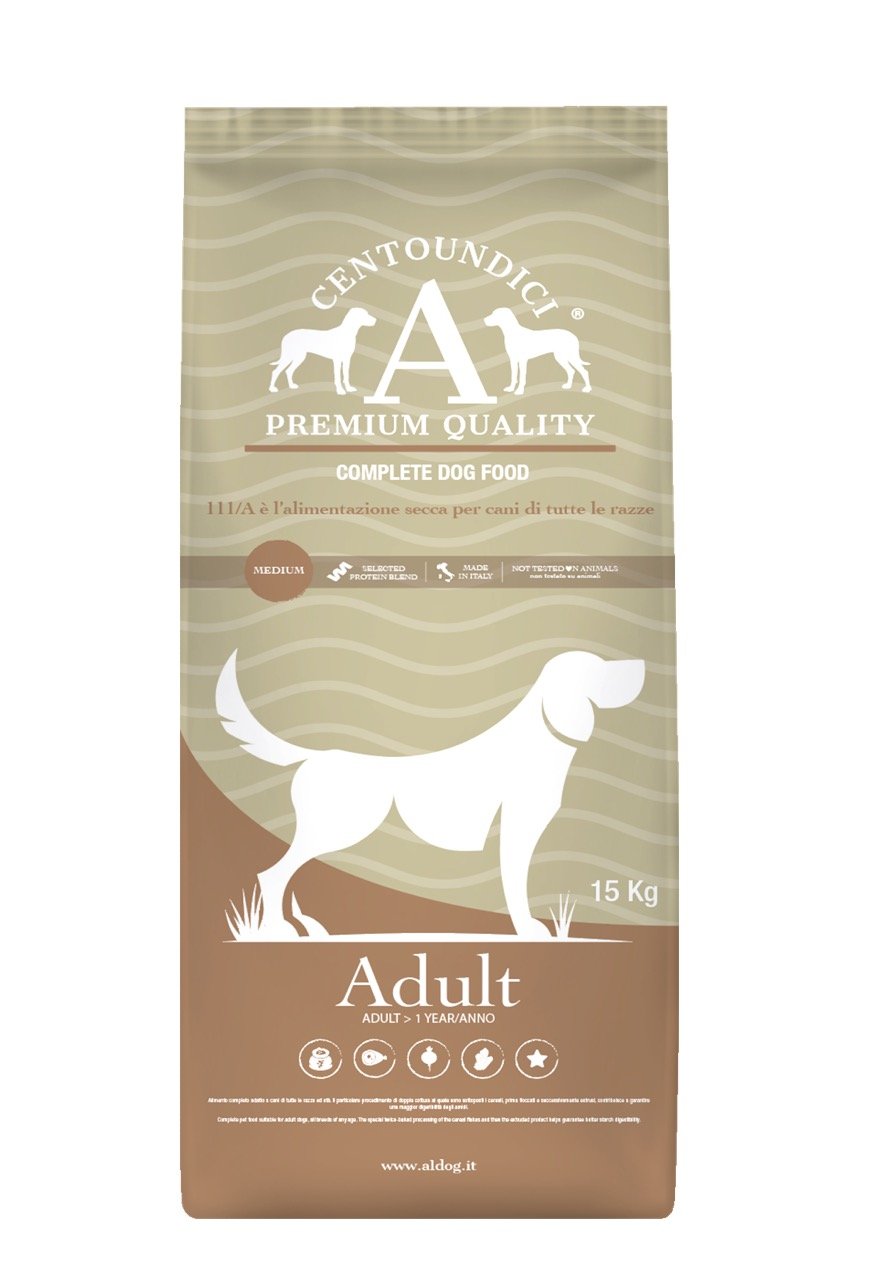Sausas šunų ėdalas CENTOUNDICI, be gliuteno, suaugusiems visų veislių šunims, su kiauliena ir mišri mėsa, 15 kg