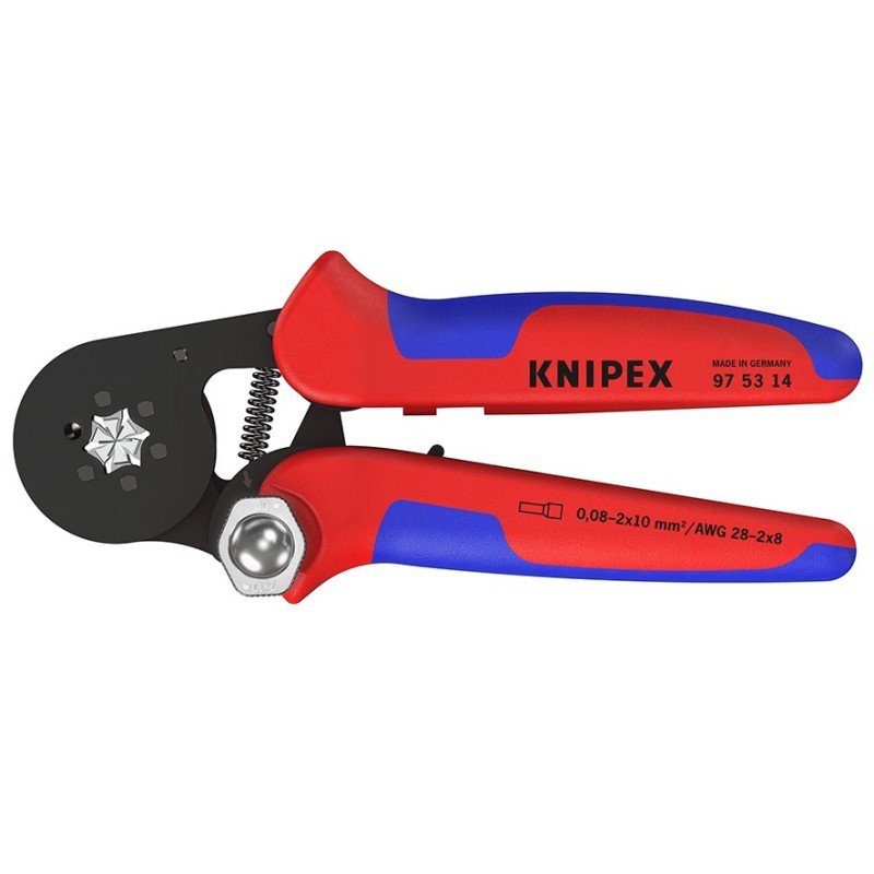 Laidų antgalių užspaudimo replės KNIPEX, 0,08-16 mm², 6 kant