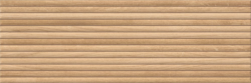 Keraminės sienų plytelės CERSANIT Home Jungle Beige Lamel, 20 x 60 cm, 1,080 m2/dėž., spl. Ruda