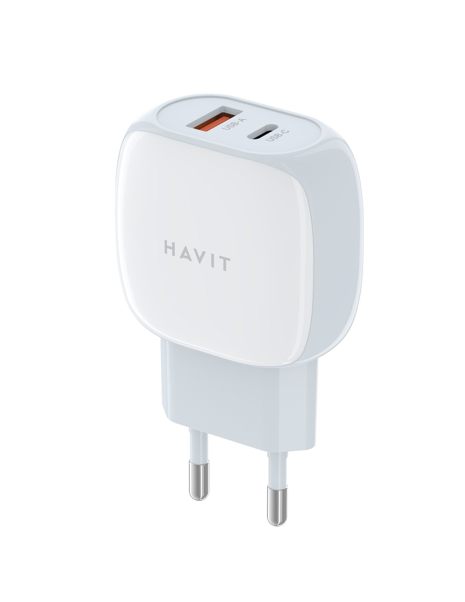 Įkroviklis HAVIT Dot 22, 1 x USB-C, 1 x USB-A, 2,4 A, 12 W