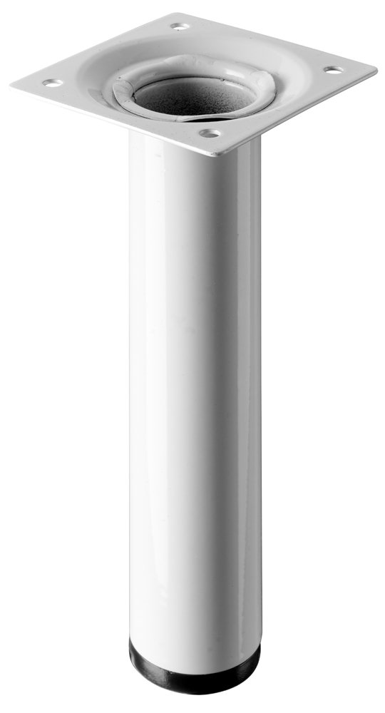 Baldų koja HETTICH, reguliuojama, balta spl., d-30 mm, 150 mm, 9129104