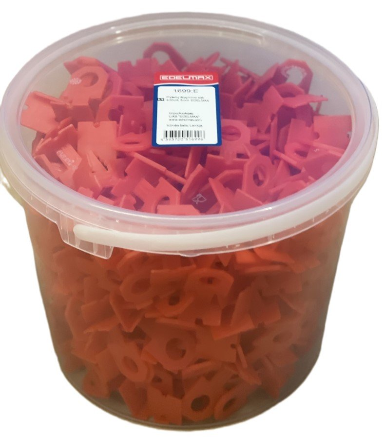 Plytelių inkarai EDELMAX, 3 mm, išlyginimo sistemai, plytelėms 7-15 mm, 400 vnt.