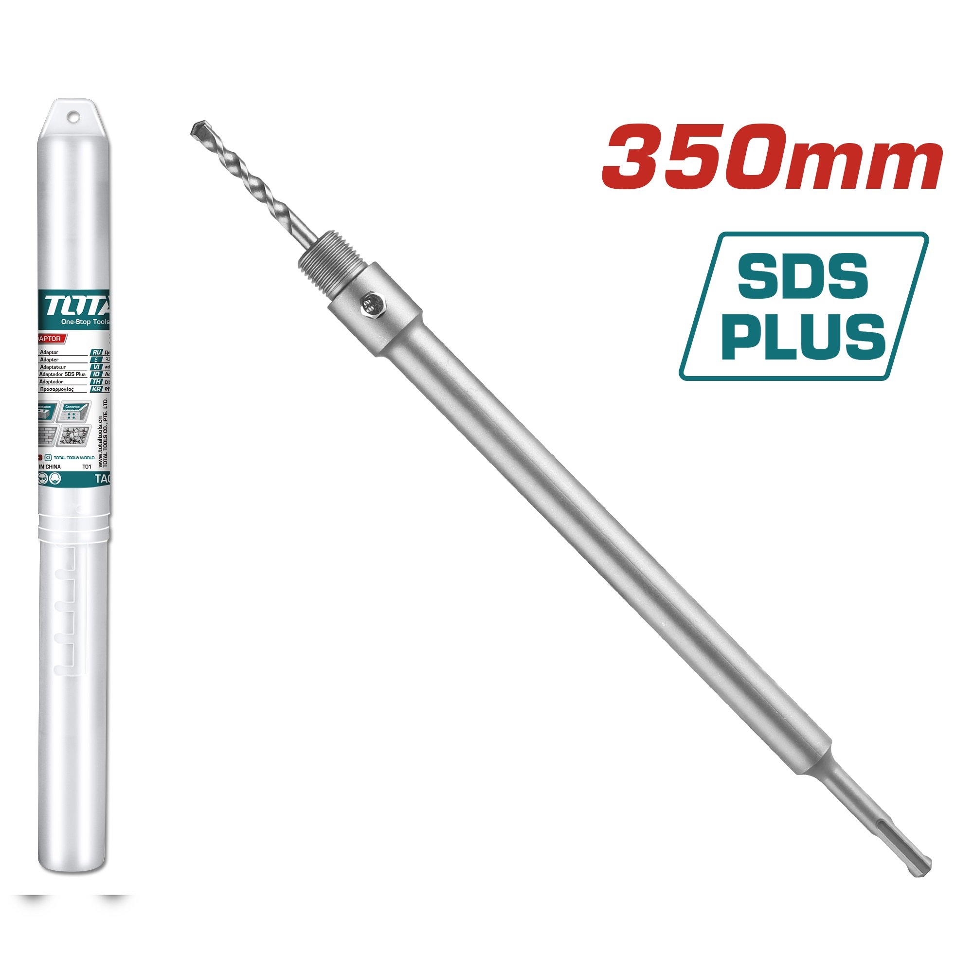 Gręžimo karūnų adapteris SDS+ TOTAL, ilgis 350 mm, TAC43A13501