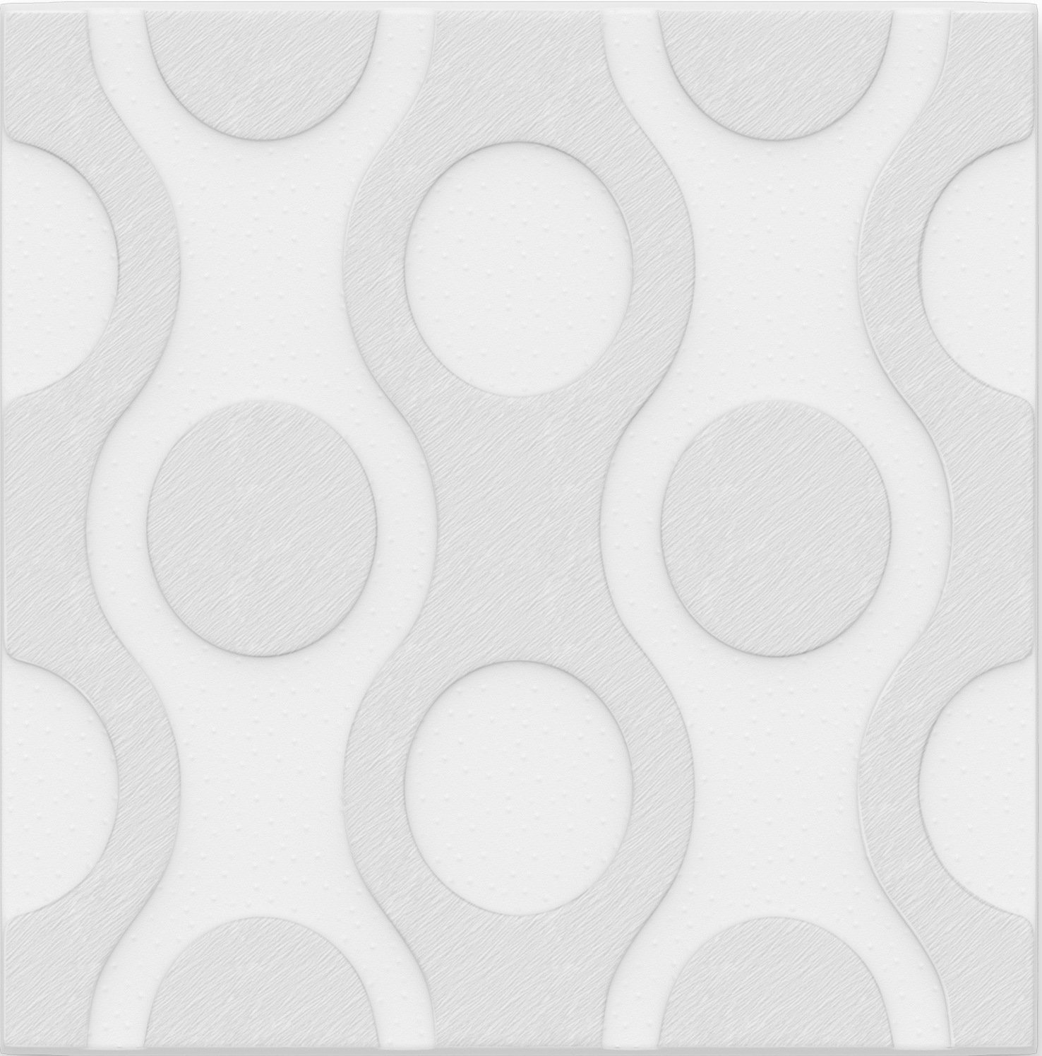 Klijuojamos lubų plokštės NOVELLY HOME 3D BREEZ, spl. balta/pilka , 500x500 mm., 2 m2