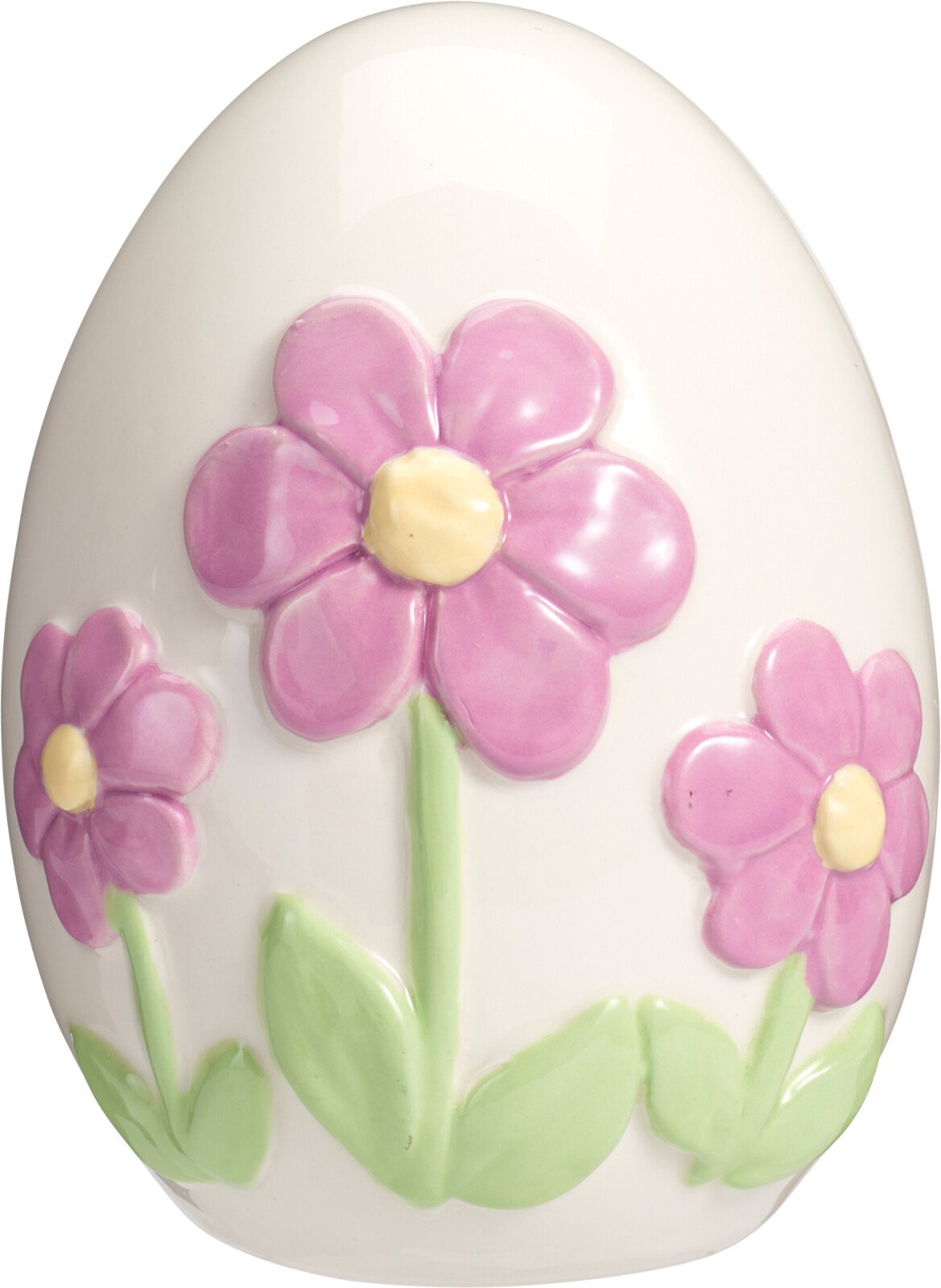 Velykinė dekoracija Kiaušinis, su gėlėmis, 13 cm