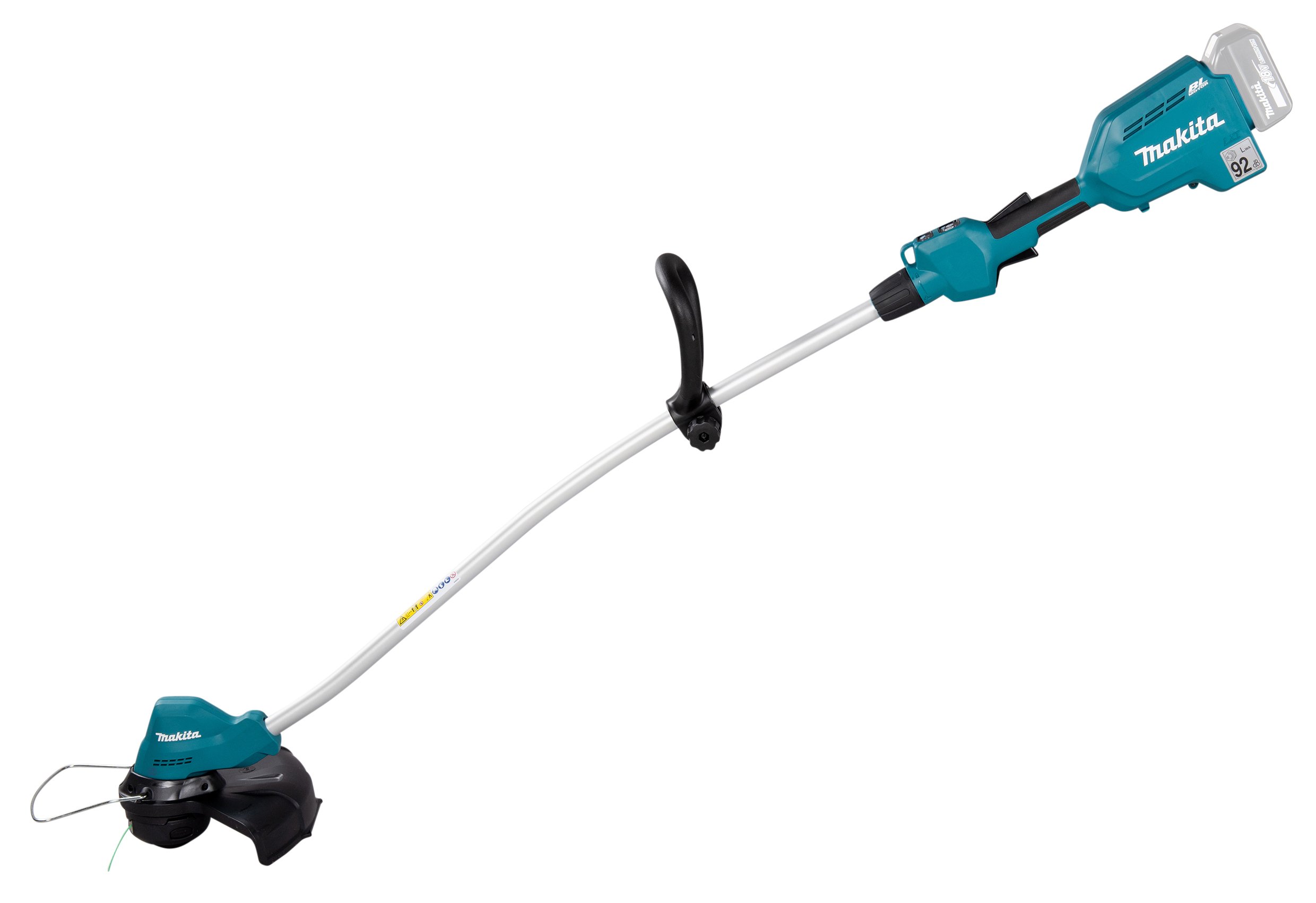 Akumuliatorinė žoliapjovė MAKITA DUR189Z, 18 V, pjovimo plotis 300 mm, kilpinė rankena, teleskopinis kotas, svoris 2,6 kg, be akumuliatorių ir kroviklio