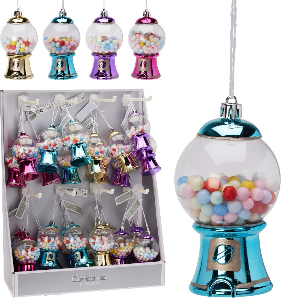 Eglutės žaisliukas Saldainių aparatas, 4 skirtingos sp., 11,5 x 6 x 6 cm