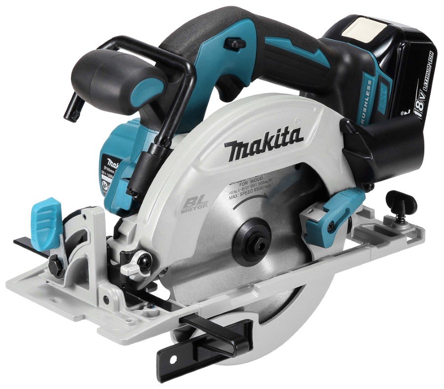 Akumuliatorinis diskinis pjūklas MAKITA DHS680Z, 18 V, 57 mm, ø165x20, Be akumuliatorių ir kroviklio!