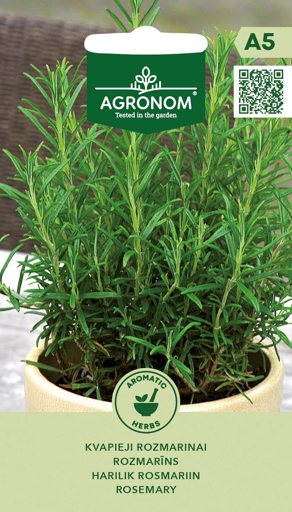 Prieskonių sėklos, AGRONOM rozmarinai kvapieji, 0,1 g.
