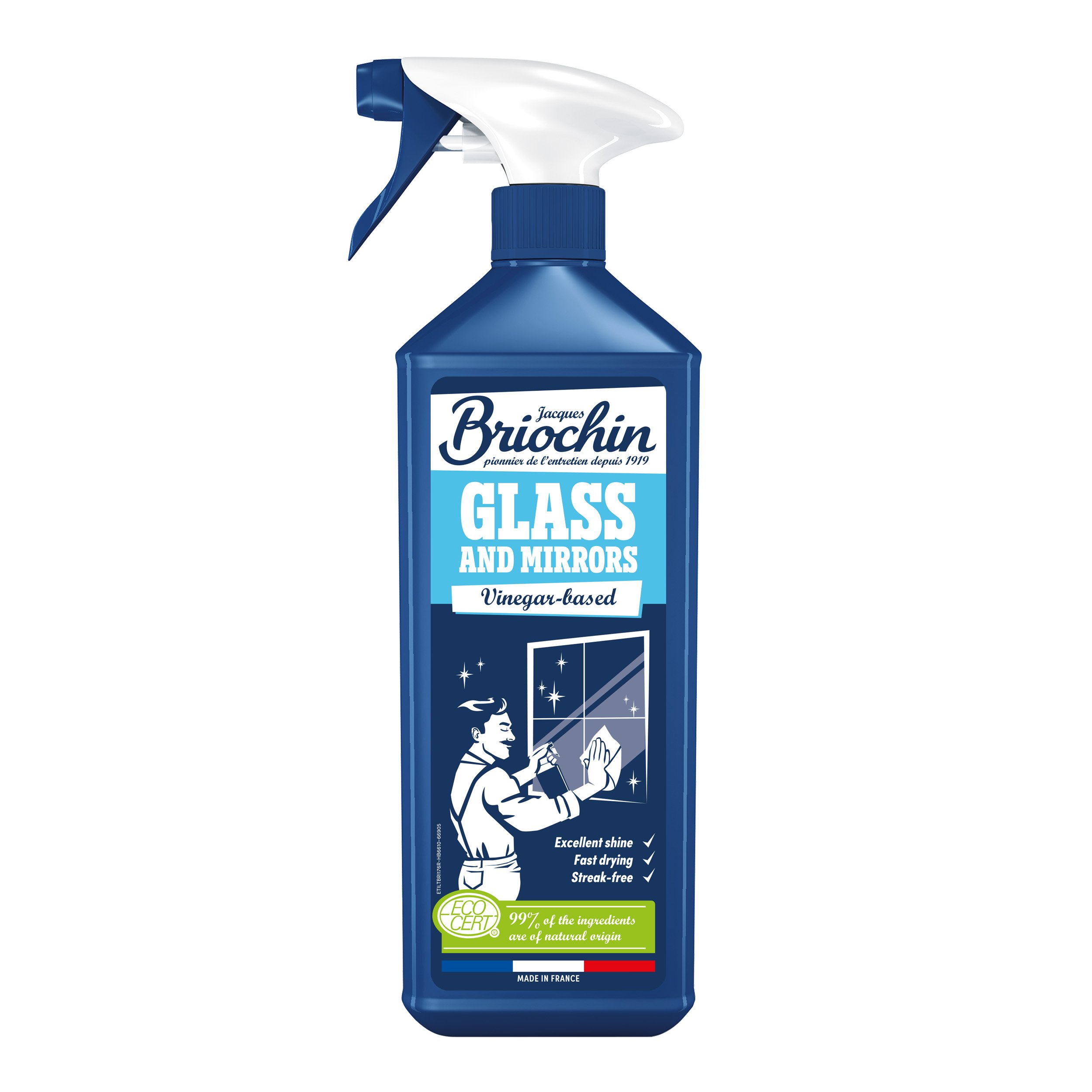 Stiklo ir veidrodžių valiklis BRIOCHIN, tradicinio Briochin acto pagrindu, purškiamas, 750 ml, 66905