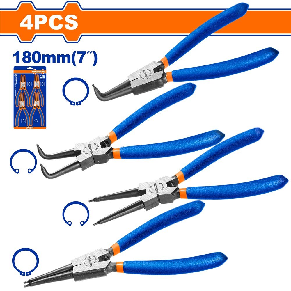 Replės WADFOW, fiksavimo žiedams, 180 mm, 4 vnt., WPS2604