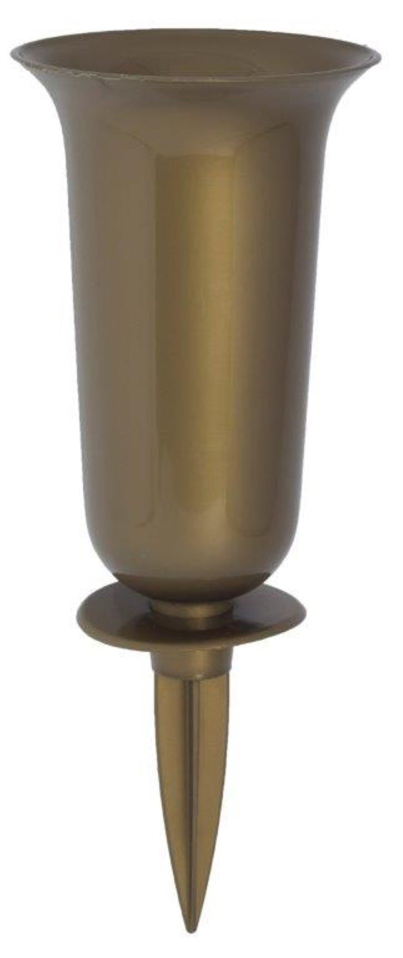 Plastikinė įsmeigiama kapų vaza, 13 x 32,7 cm, 1,2 l, auksinės sp.
