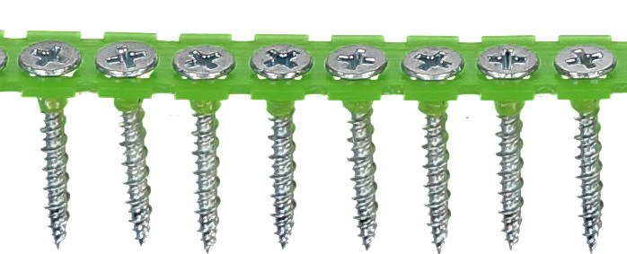 GKP sraigtai juostoje ESSVE Kombi, 3,9 x 30 mm, cinkuoti, 1000 vnt.