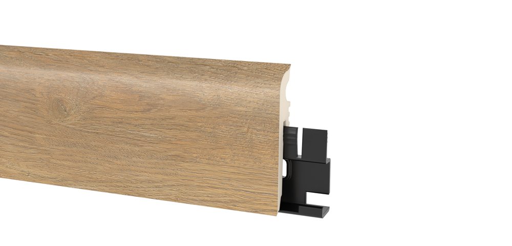 Polimerinė grindjuostė ARBITON VIGO 60, Nr. 154, 60 x 15 x 2200 mm, spl. ąžuolas "Sierra"