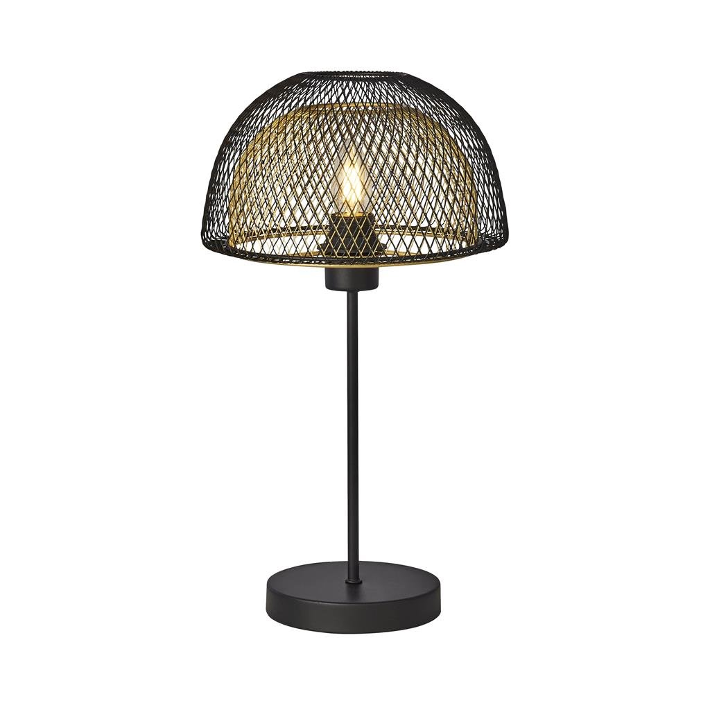 Stalinis naktinis šviestuvas SEARCHLIGHT Loopy, E27, 1x60W, AXPxG 47x26x26 cm, juodos ir aukso sp., EU6848BGO