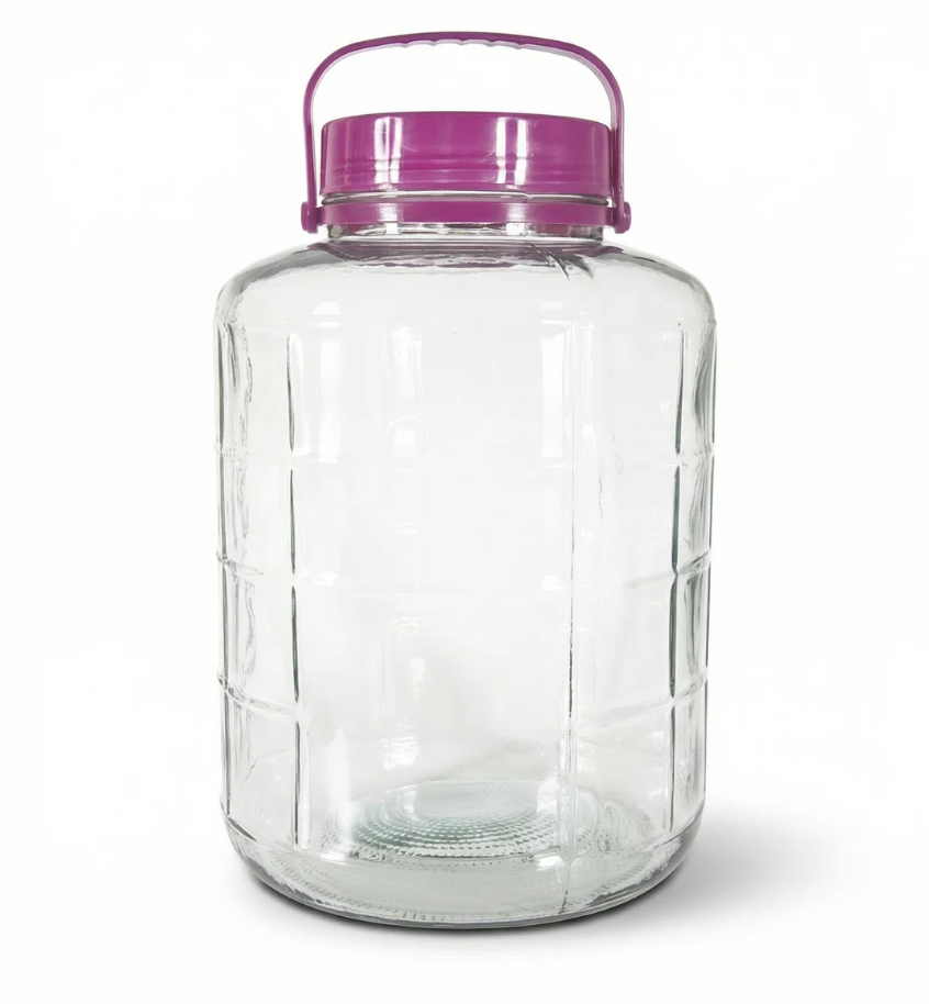Užsukamas stiklainis, 5 l, su rankena