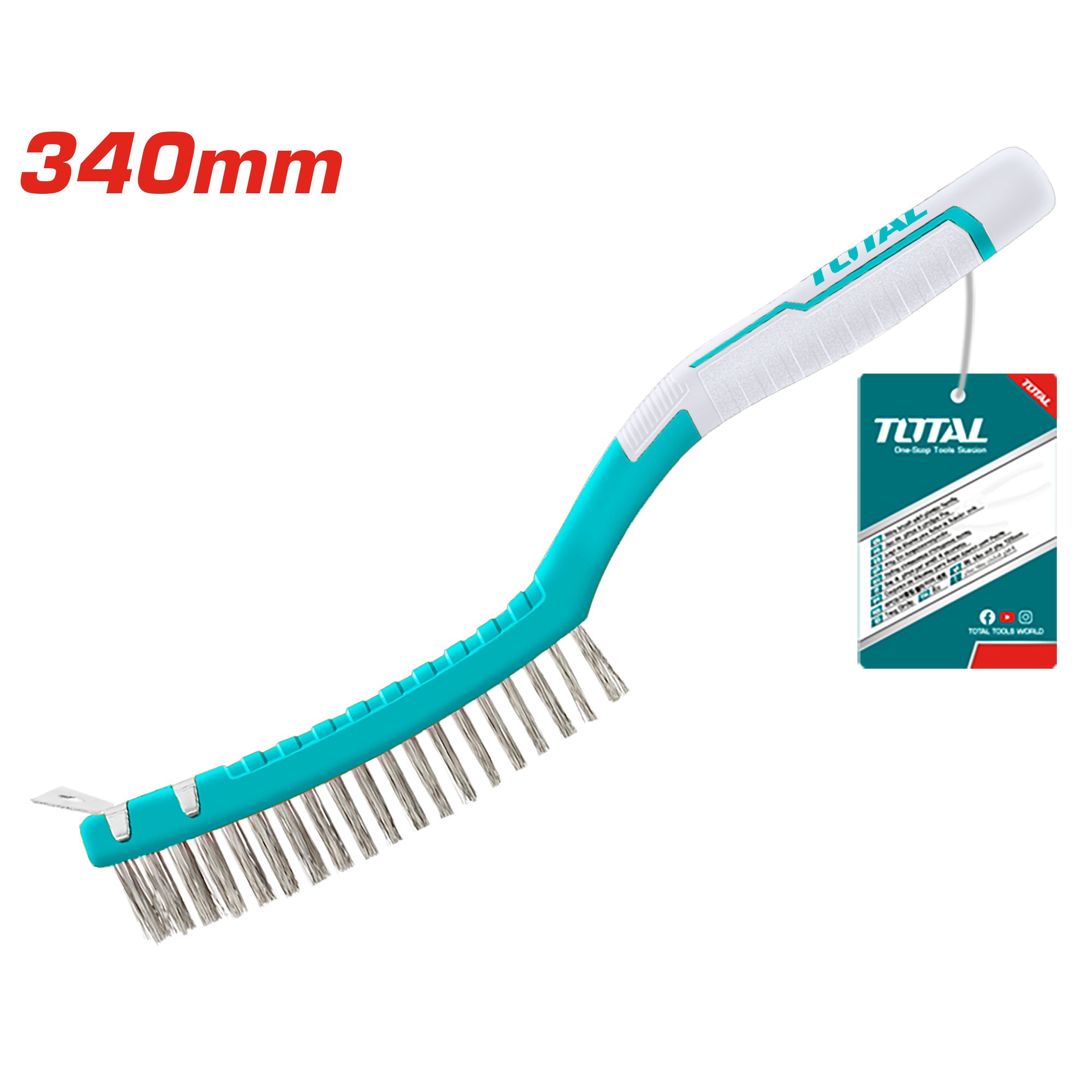 Vielinis šepetys TOTAL, 340 mm, TAC38051