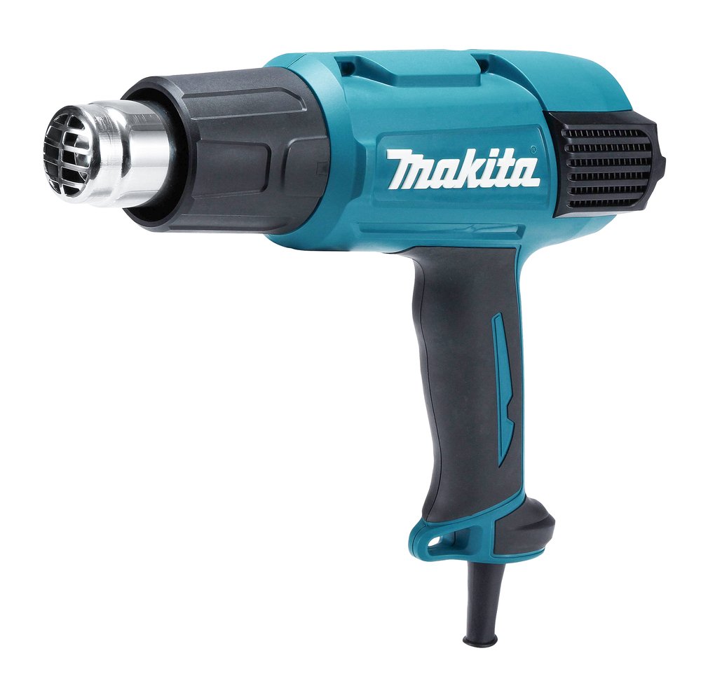 Elektrinė orpūtė MAKITA HG6031VK, galia 1800 W, temperatūros ribos 50 - 600 °C, oro srautas 250 / 500 l/min, 4 priedai