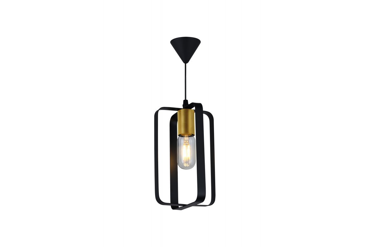 Pakabinamas šviestuvas GTV Oxalis 2, E27, 1 x 40W, 220-240V, IP20, juodos sp., 130 x 200 mm, OS-OXAL2-10-DEC