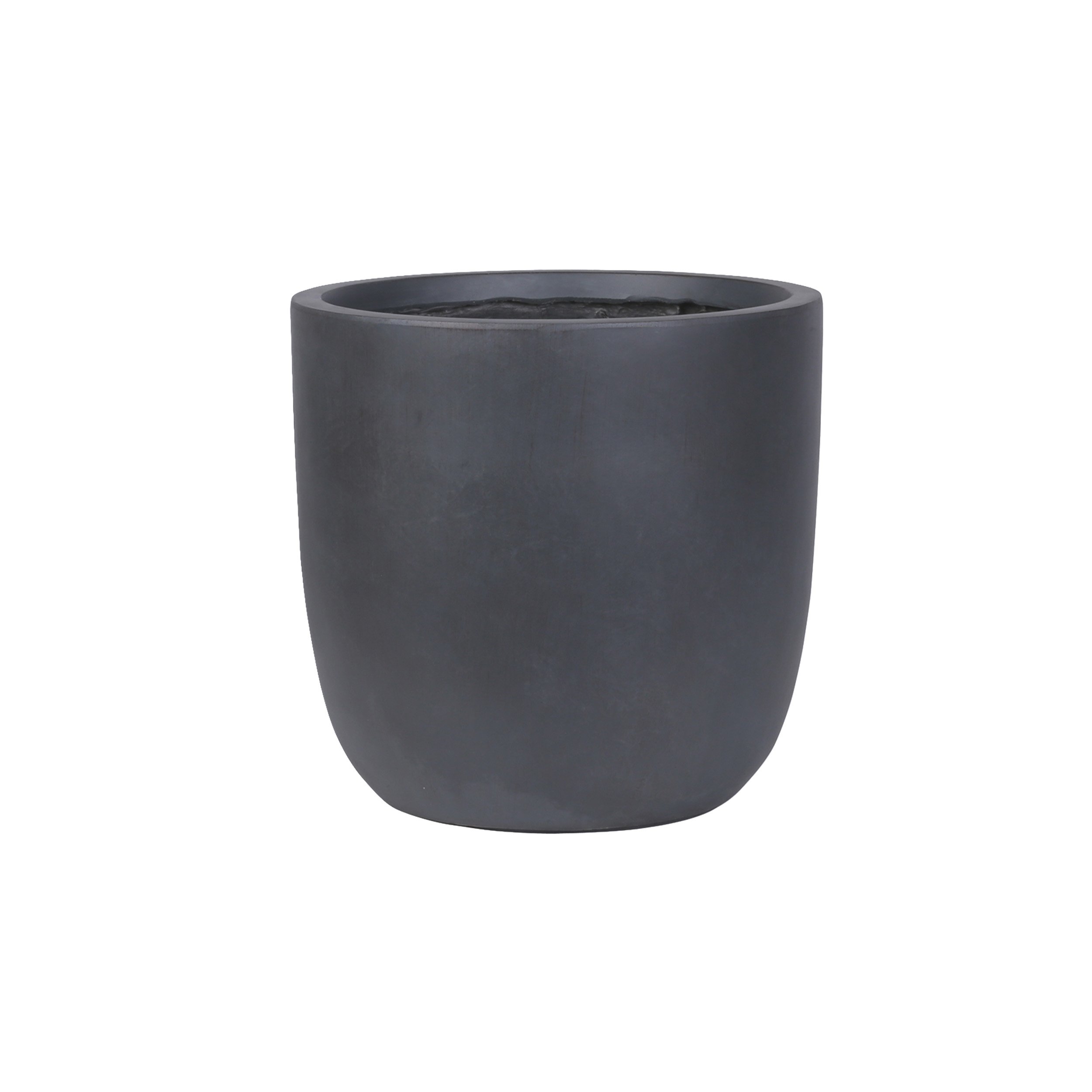 Keraminis lauko vazonas Ombra II, tamsiai pilkos sp., 43 x 43 x 43 cm.