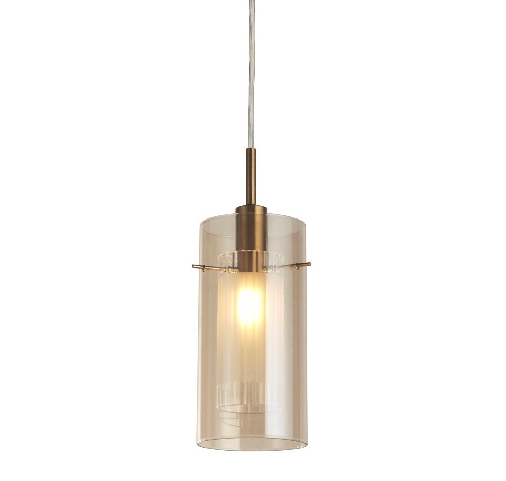 Pakabinamas šviestuvas SEARCHLIGHT Duo 3, E14, 1x60W, AXPxG 120x13x13 cm, bronzos sp., 2301CP